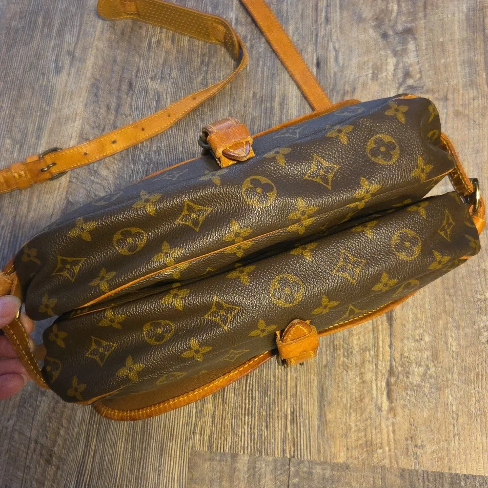 Louis Vuitton Saumur Brown Monogram Crossbody Shoulder Bag Double - Picture 12 of 17